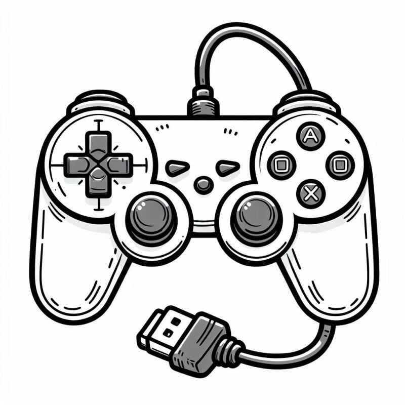 Desenho de Controle De Videogame Para Colorir