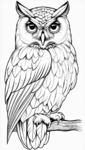 Desenho de Corujas Desenho Colorir Imprimir 42