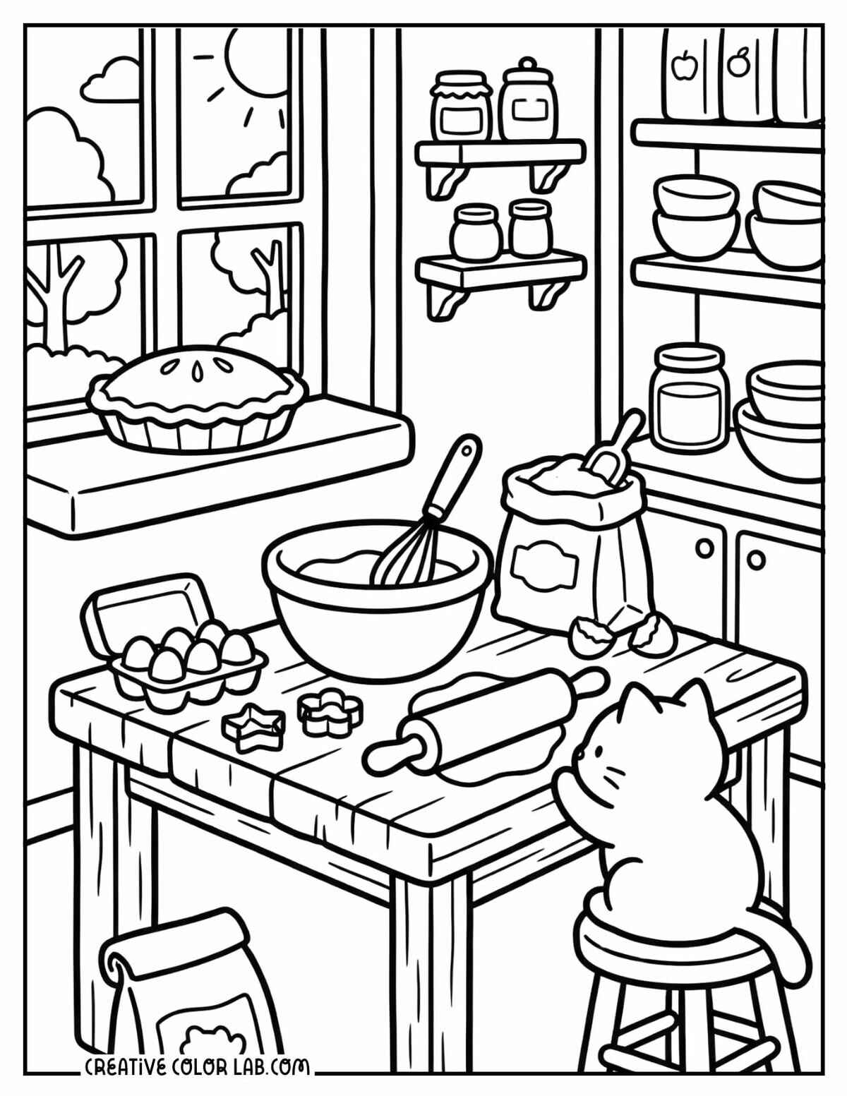 Desenho de Cozinha Desenho Colorir Imprimir 13