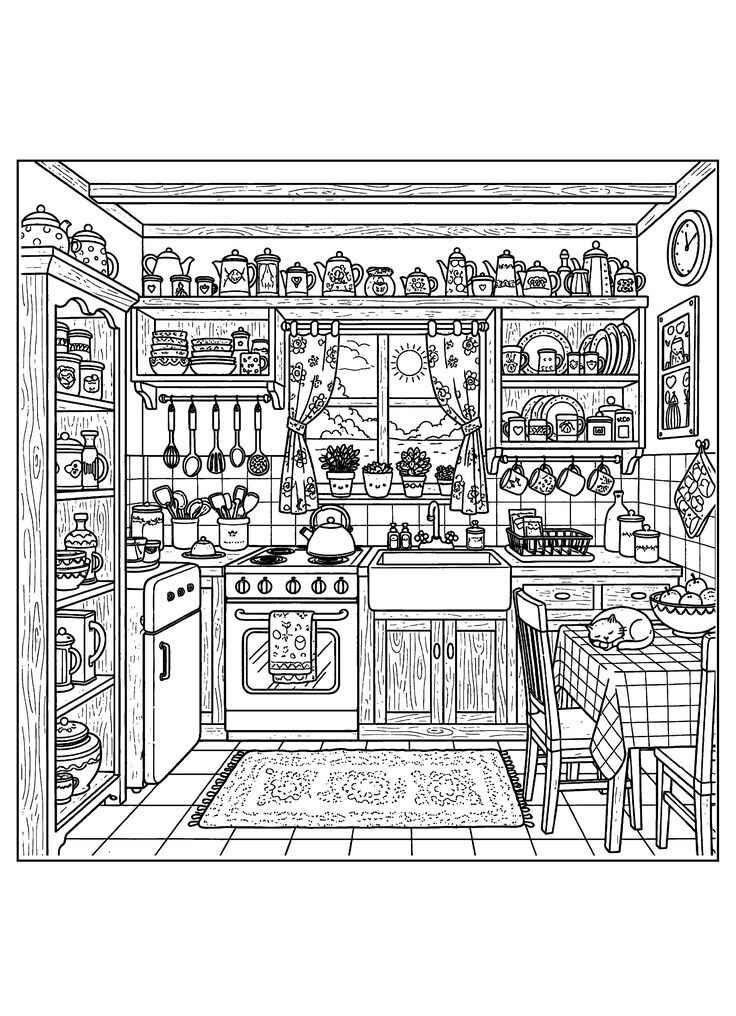Desenho de Cozinha Desenho Colorir Imprimir 14