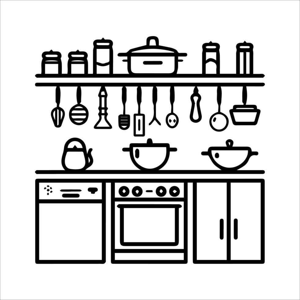 Desenho de Cozinha Desenho Colorir Imprimir 15