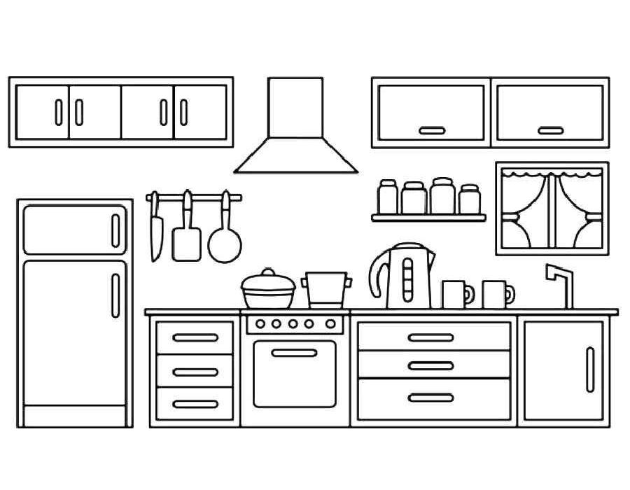 Desenho de Cozinha Desenho Colorir Imprimir 17