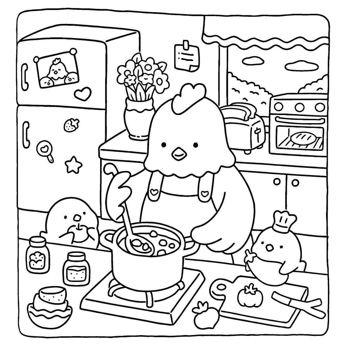 Desenho de Cozinha Desenho Colorir Imprimir 20