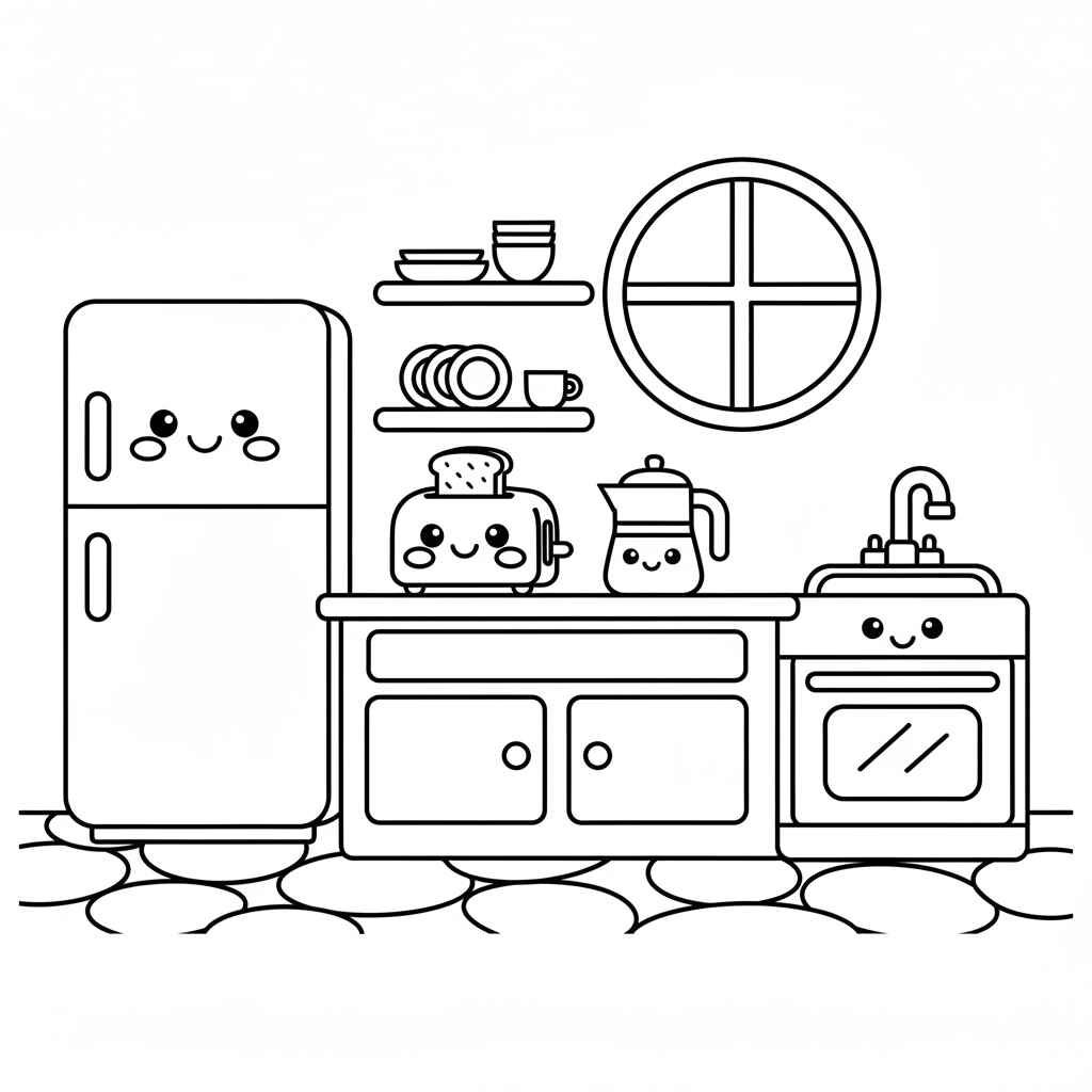 Desenho de Cozinha Desenho Colorir Imprimir 25