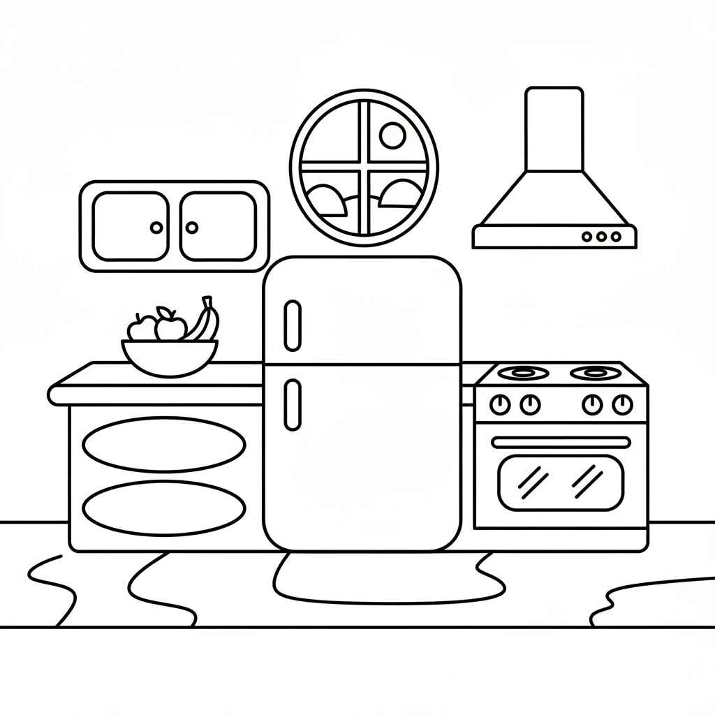 Desenho de Cozinha Desenho Colorir Imprimir 28