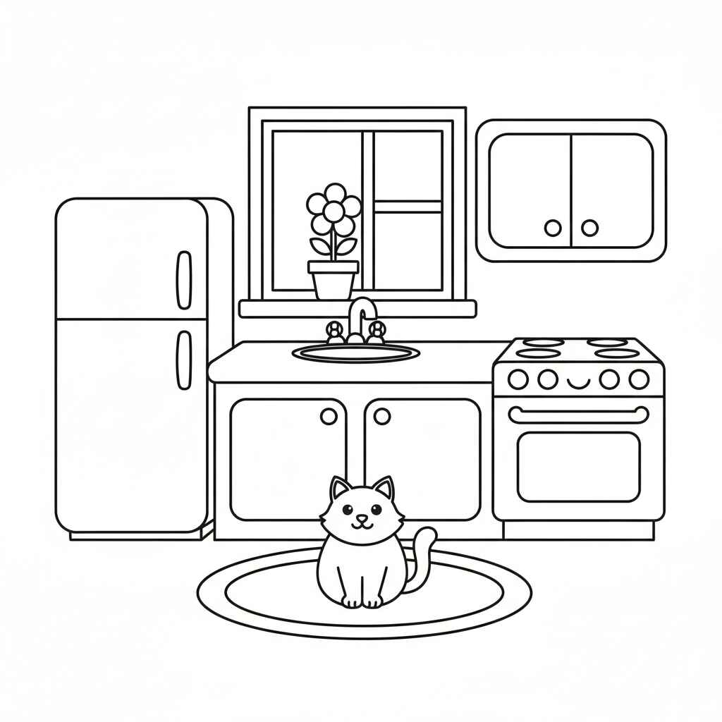 Desenho de Cozinha Desenho Colorir Imprimir 29