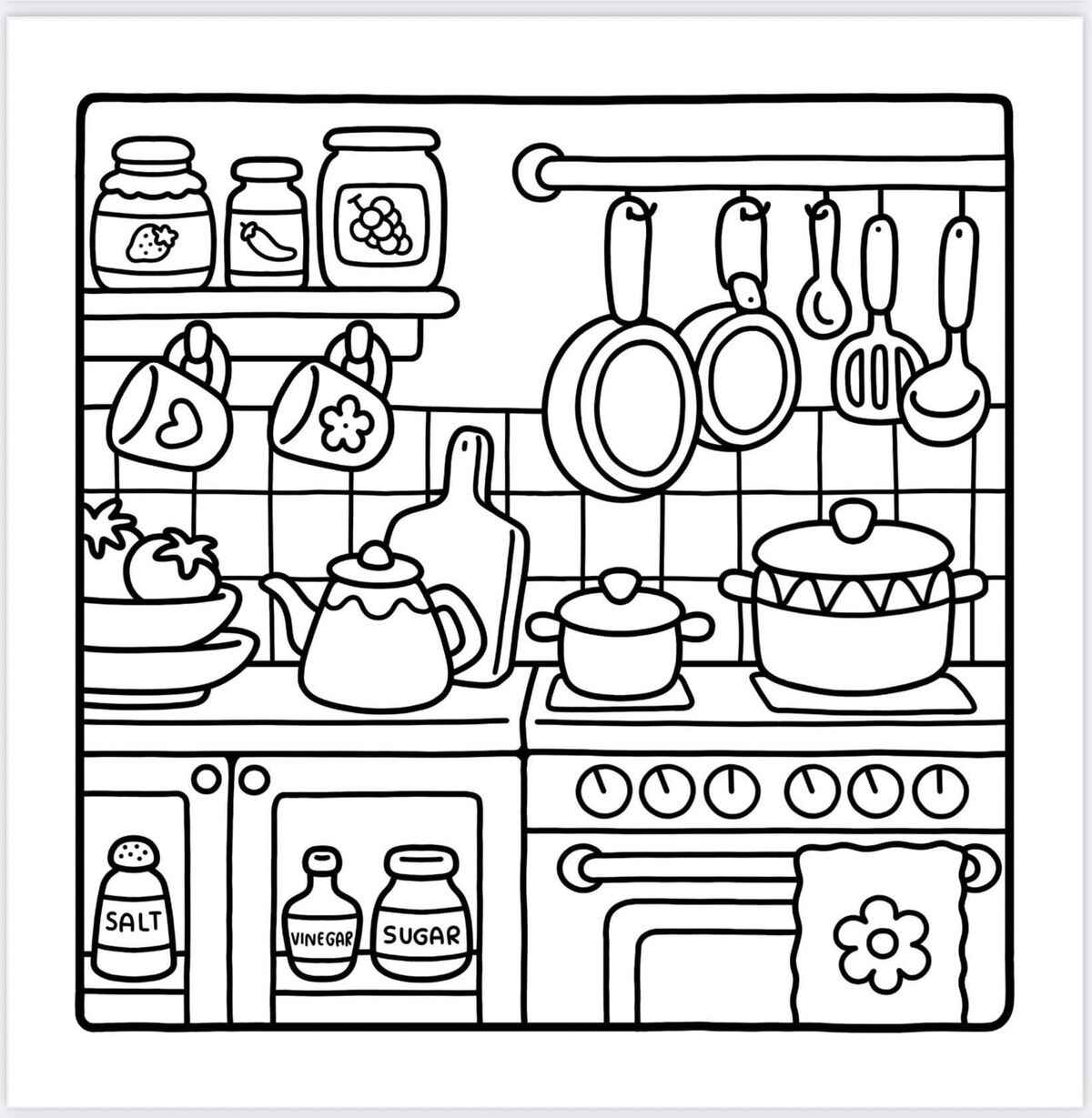 Desenho de Cozinha Desenho Colorir Imprimir 32
