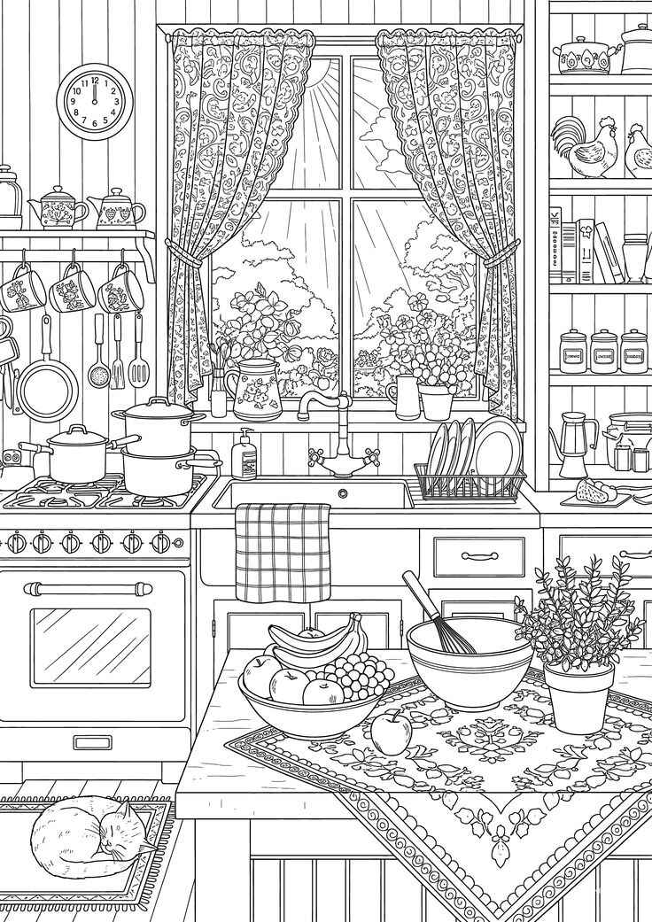 Desenho de Cozinha Desenho Colorir Imprimir 34