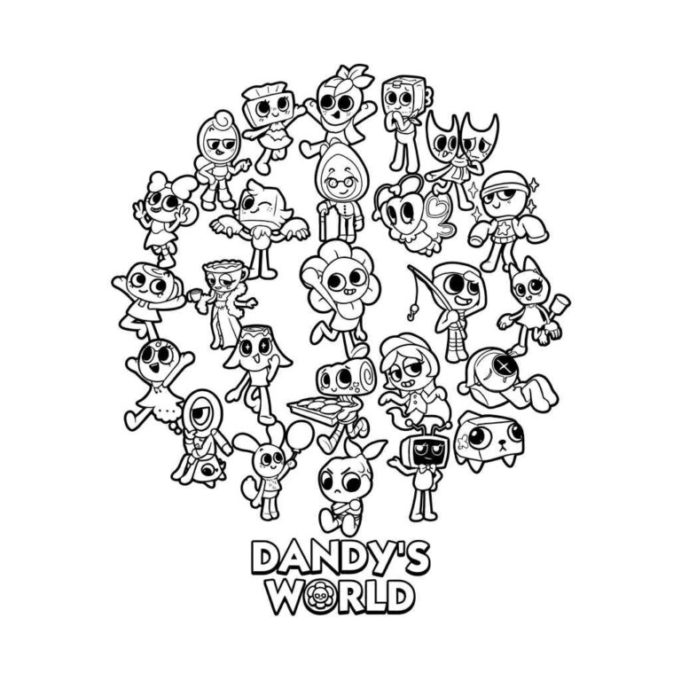 Desenhos de Dandy's World para Imprimir e Colorir