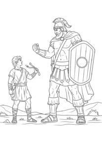 Desenho de Davi E Golias Desenho Colorir Imprimir 25