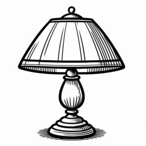 Desenho de Desenho Luminaria Mesa Classica Para Colorir