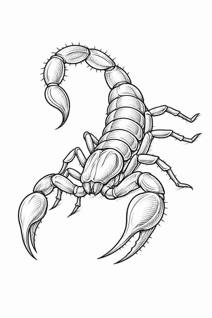 Desenho de Escorpiao Desenho Colorir Imprimir 10