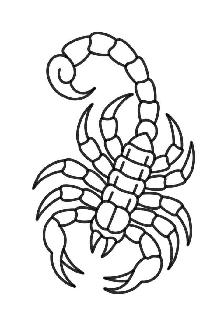 Desenho de Escorpiao Desenho Colorir Imprimir 30