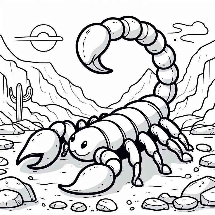 Desenho de Escorpiao Desenho Colorir Imprimir 31
