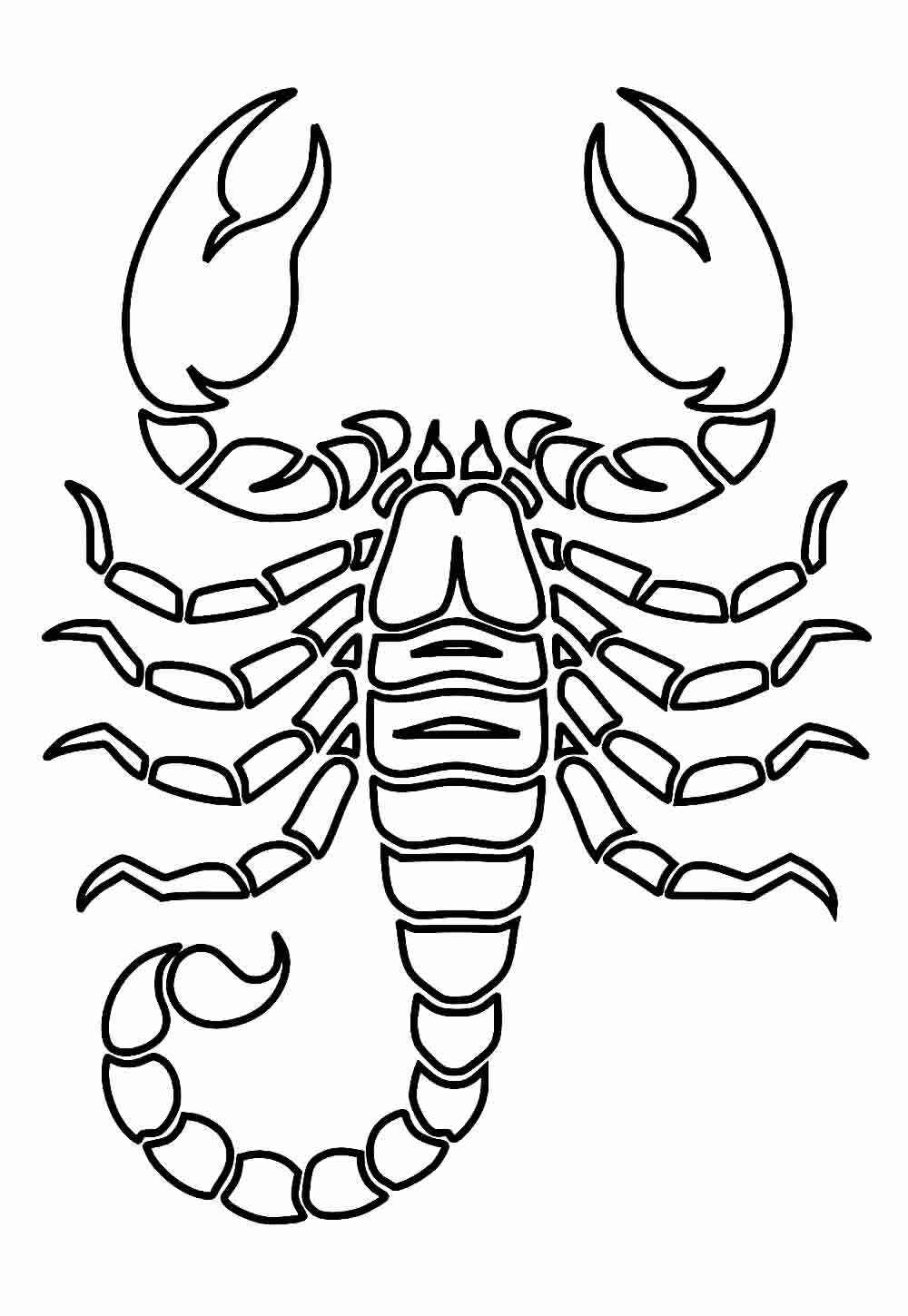 Desenho de Escorpiao Desenho Colorir Imprimir 32