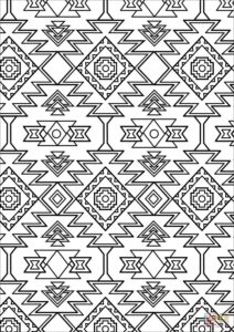 Desenho de Estampa Africana Desenho Colorir Imprimir 02