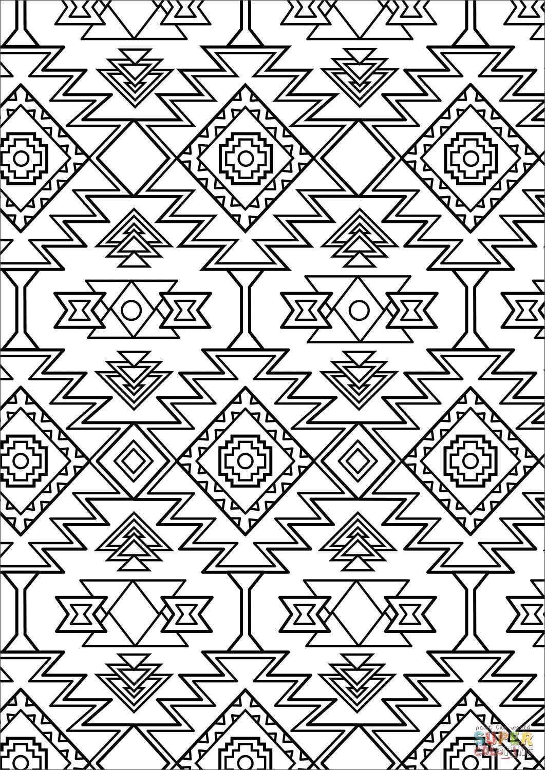 Desenho de Estampa Africana Desenho Colorir Imprimir 02