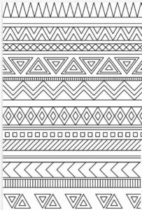 Desenho de Estampa Africana Desenho Colorir Imprimir 09