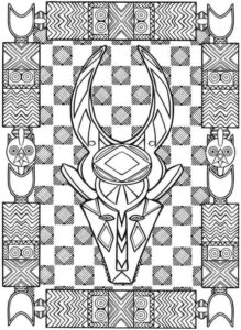 Desenho de Estampa Africana Desenho Colorir Imprimir 11