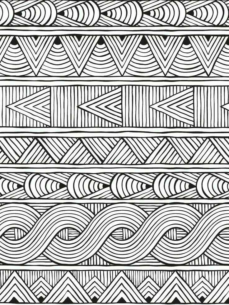 Desenho de Estampa Africana Desenho Colorir Imprimir 12