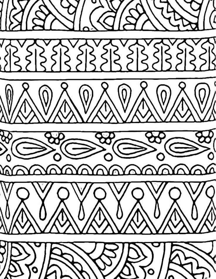 Desenho de Estampa Africana Desenho Colorir Imprimir 18