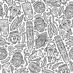 Desenho de Estampa Africana Desenho Colorir Imprimir 19