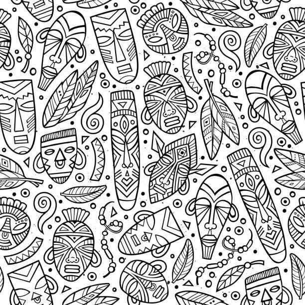 Desenho de Estampa Africana Desenho Colorir Imprimir 19