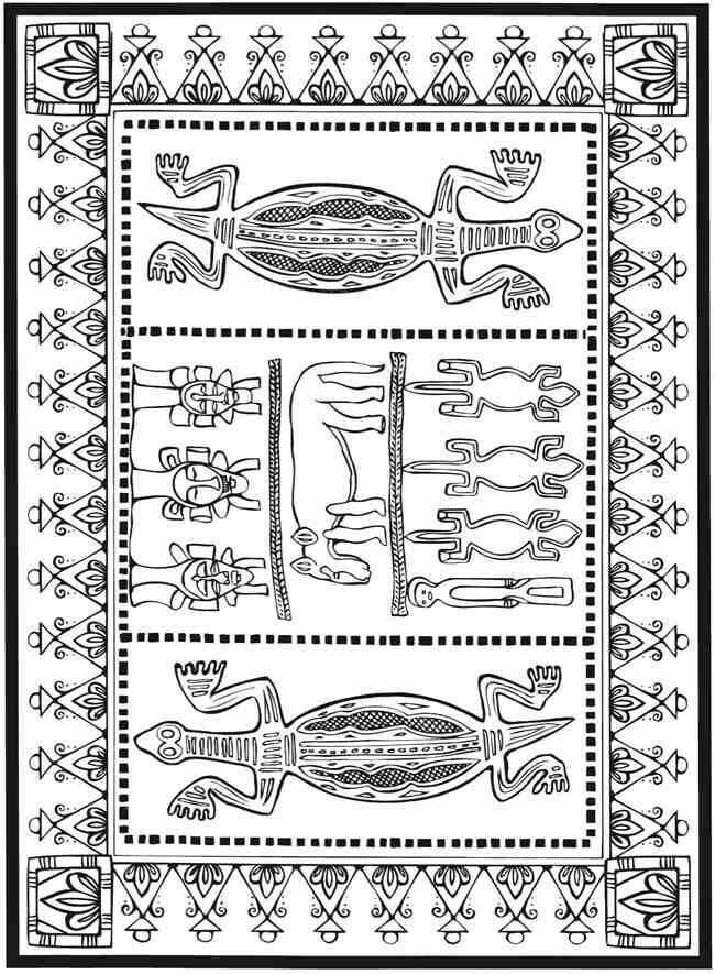 Desenho de Estampa Africana Desenho Colorir Imprimir 20