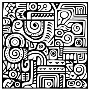 Desenho de Estampa Africana Desenho Colorir Imprimir 22