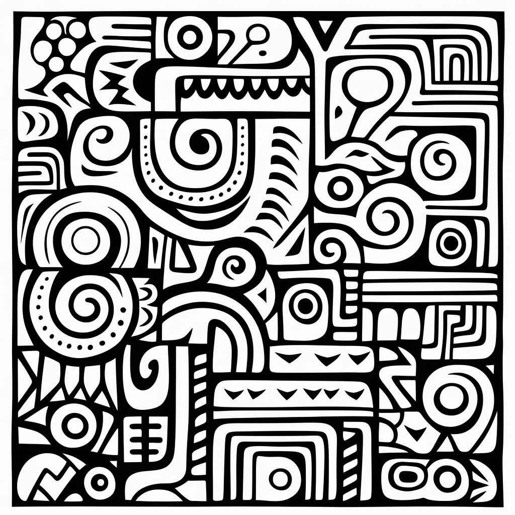 Desenho de Estampa Africana Desenho Colorir Imprimir 22