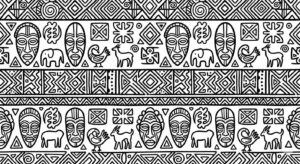 Desenho de Estampa Africana Desenho Colorir Imprimir 25