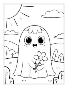 Desenho de Fantasma Desenho Colorir Imprimir 01