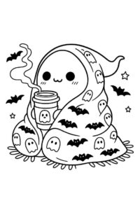 Desenho de Fantasma Desenho Colorir Imprimir 03