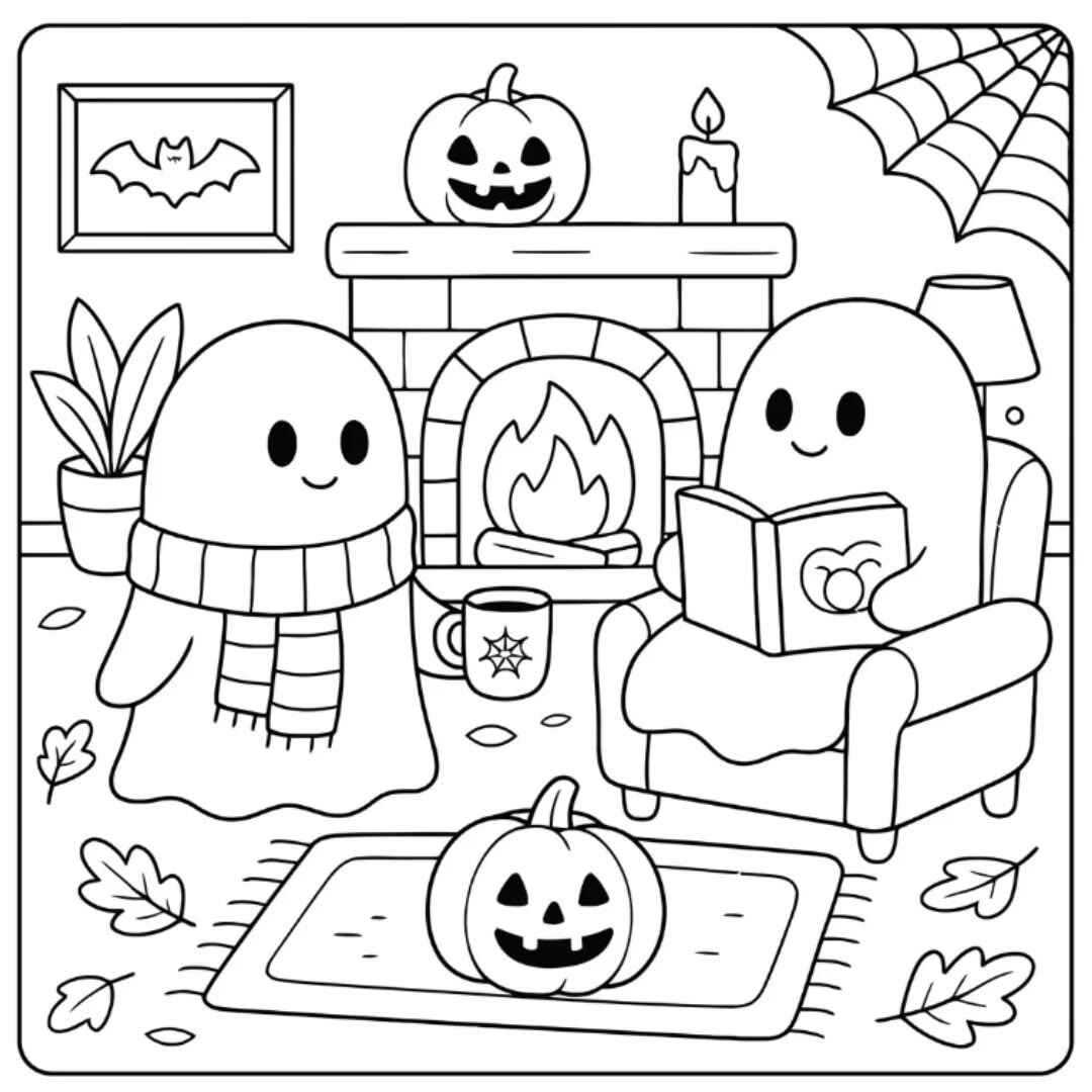 Desenho de Fantasma Desenho Colorir Imprimir 05