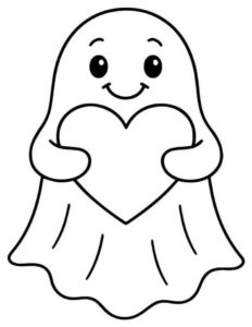 Desenho de Fantasma Desenho Colorir Imprimir 06