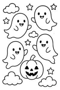 Desenho de Fantasma Desenho Colorir Imprimir 09