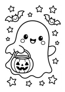 Desenho de Fantasma Desenho Colorir Imprimir 11