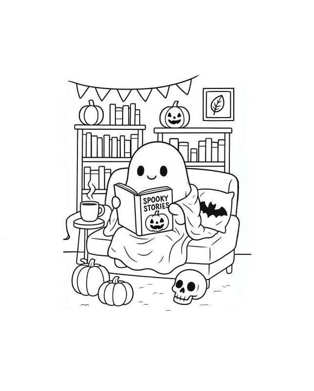 Desenho de Fantasma Desenho Colorir Imprimir 13