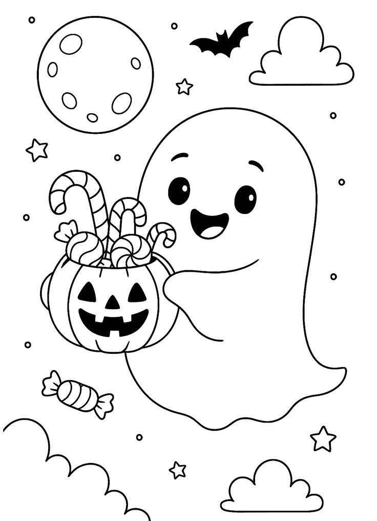 Desenho de Fantasma Desenho Colorir Imprimir 14