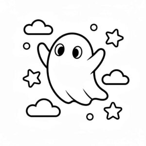 Desenho de Fantasma Desenho Colorir Imprimir 27