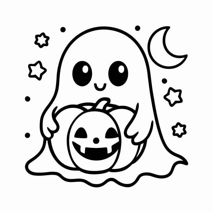 Desenho de Fantasma Desenho Colorir Imprimir 28