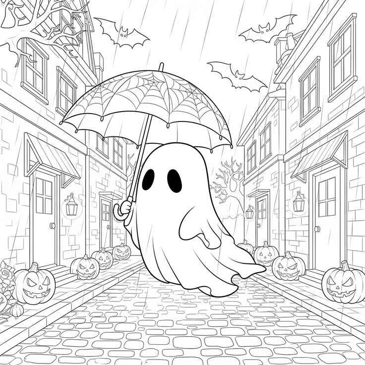 Desenho de Fantasma Desenho Colorir Imprimir 40