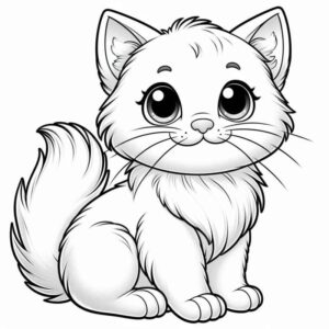 Desenho de Gatos Desenho Colorir Imprimir 09