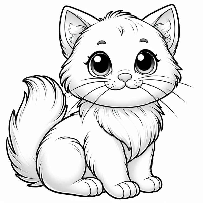 Desenho de Gatos Desenho Colorir Imprimir 09