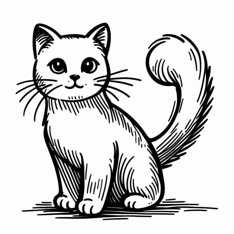 Desenho de Gatos Desenho Colorir Imprimir 77