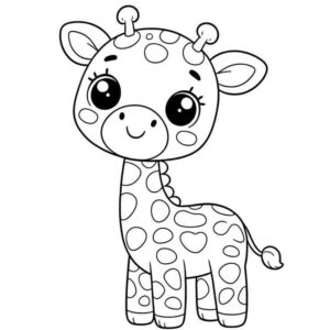Desenho de Girafa Desenho Colorir Imprimir 08