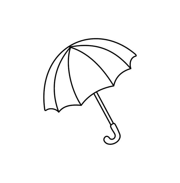 Desenho de Guarda Chuva Para Colorir Imprimir
