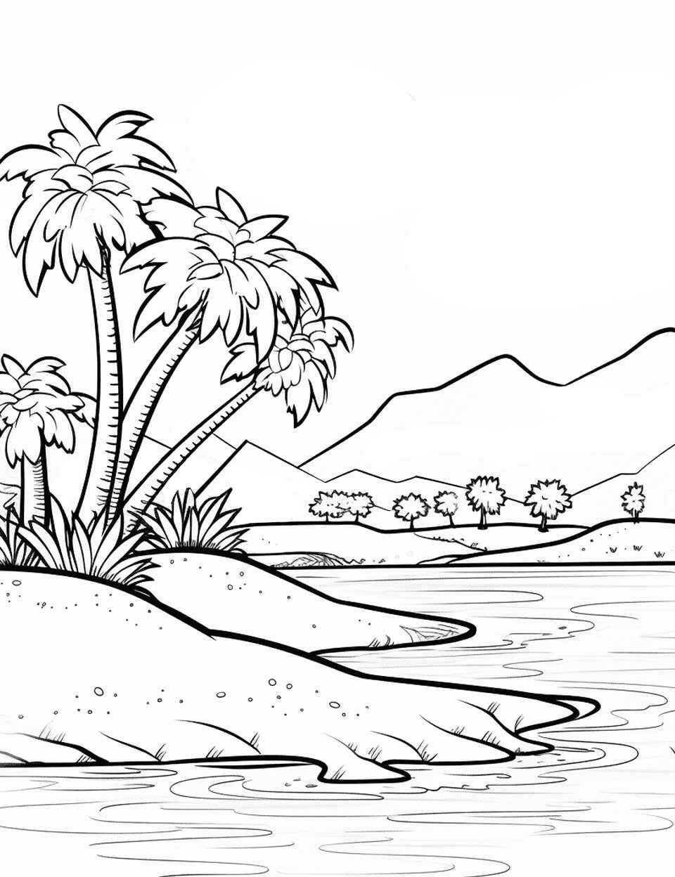 Desenho de Ilha Desenho Colorir Imprimir 03