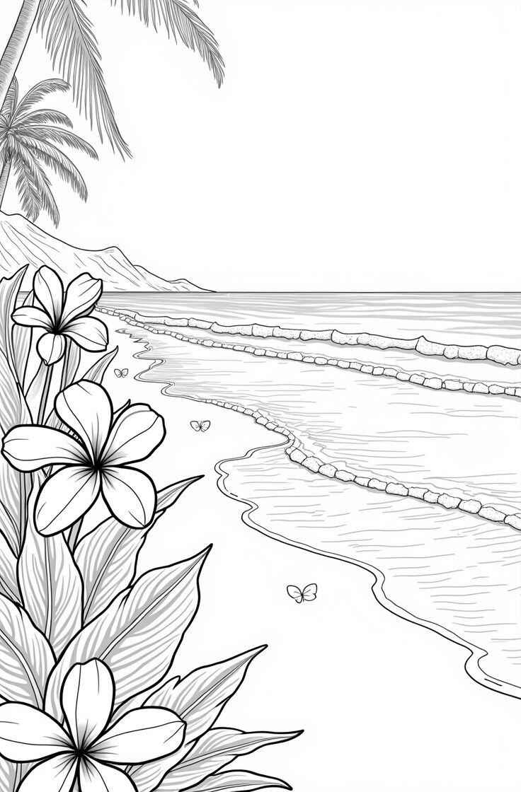 Desenho de Ilha Desenho Colorir Imprimir 06