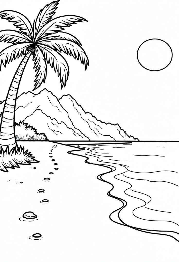 Desenho de Ilha Desenho Colorir Imprimir 12